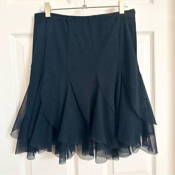 Black mesh layered Casadei skirt - Picture 4 of 4